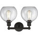 Athens 2 Light 17 inch Oil Rubbed Bronze Bath Vanity Light Wall Light in Clear