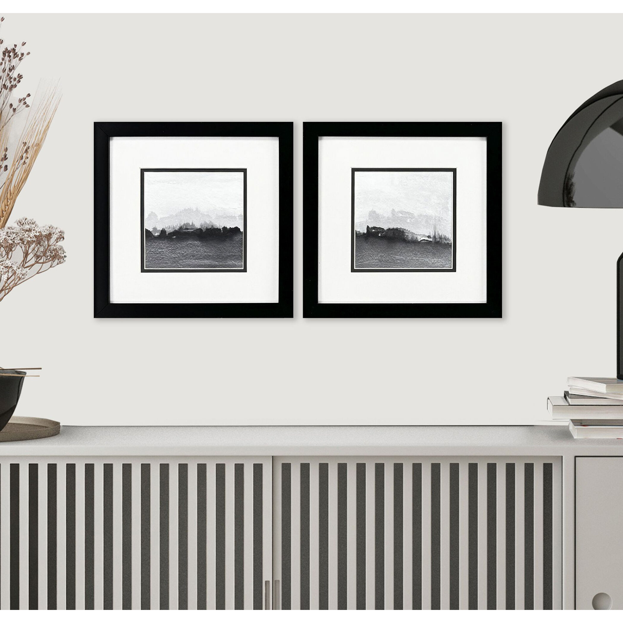 Slauson View Black and Gray Framed Art, Propac