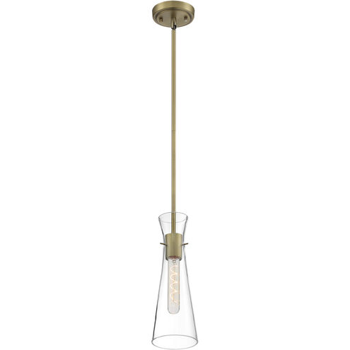 Bahari 1 Light 4 inch Vintage Brass Pendant Ceiling Light