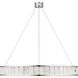 Chapman & Myers Iterna LED 40 inch Polished Nickel Ring Chandelier Ceiling Light in Alabaster