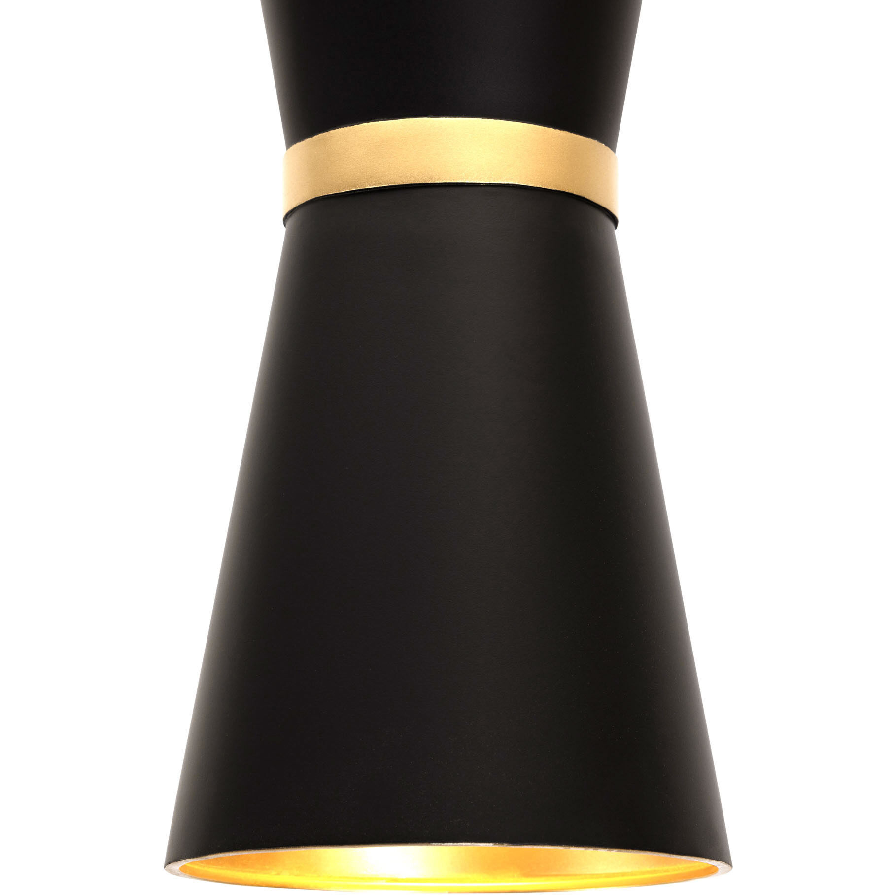 Mad Hatter 2 Light 8 inch Matte Black and French Gold Pendant Ceiling Light