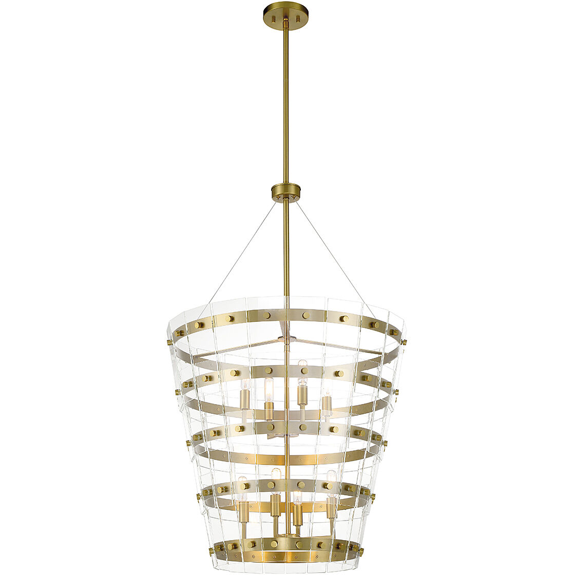 Ventari 8 Light 25 inch Warm Brass Pendant Ceiling Light
