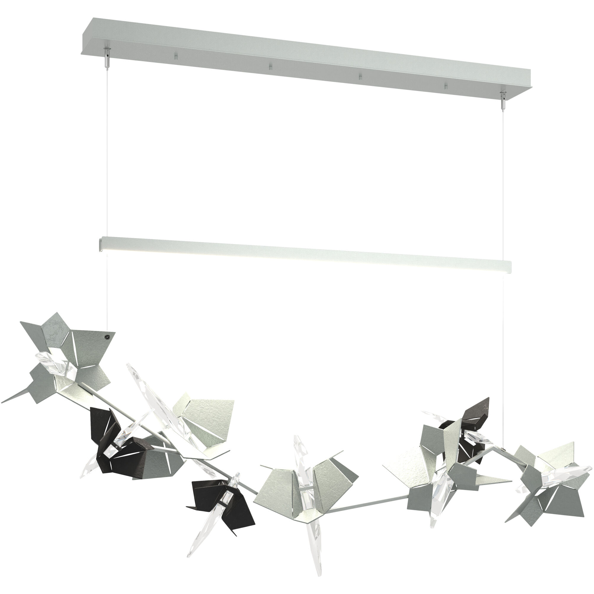 Belladonna LED 50.3 inch Vintage Platinum and Black Pendant Ceiling Light in Vintage Platinum/Black