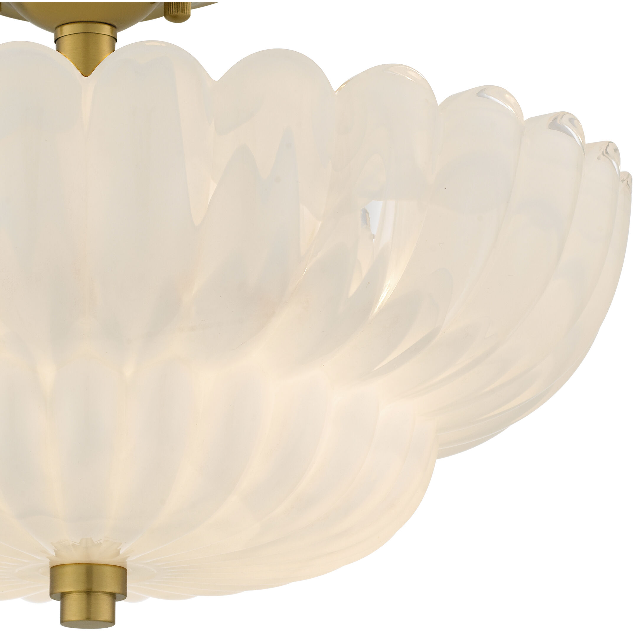 Whitecap 4 Light 15.5 inch Brushed Gold Semi-Flush Mount Ceiling Light