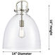 Newton Bell 1 Light 14 inch Matte Black Pendant Ceiling Light