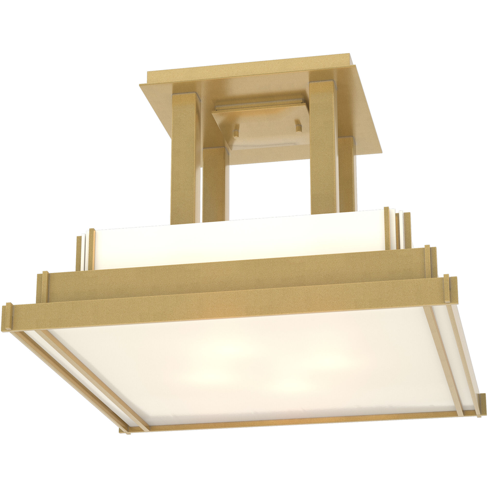 Steppe 4 Light 17.1 inch Sterling Semi-Flush Ceiling Light in Ivory Art, Large