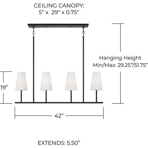 Averitt Island Light Ceiling Light in Matte Black