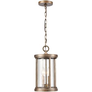Brison 2 Light 8 inch Vintage Brass Outdoor Pendant