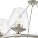 Willow 6 Light 26 inch Brushed Nickel Chandelier Ceiling Light
