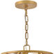 Leona 4 Light 14 inch Distressed Brass Pendant Ceiling Light