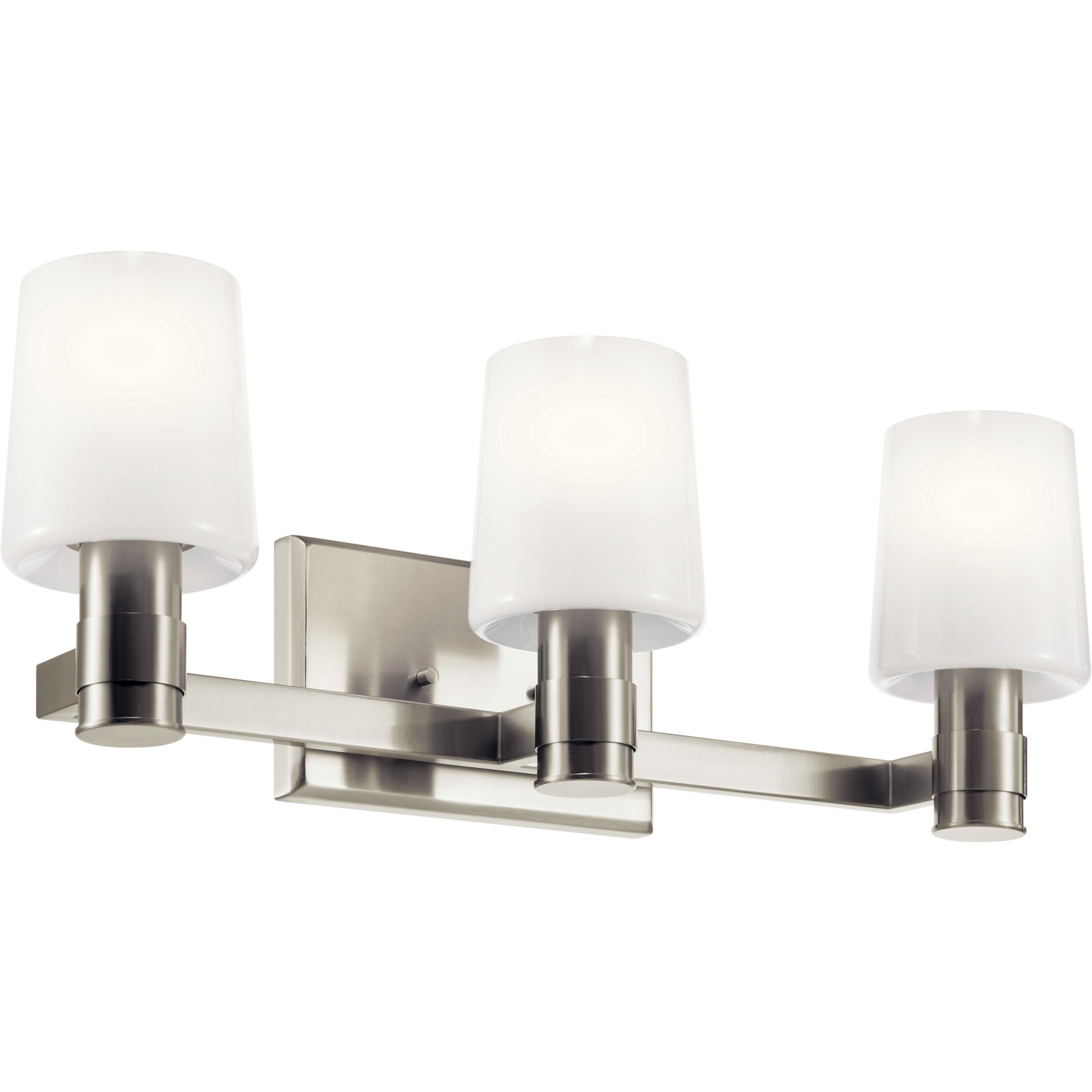 Adani 3 Light 24 inch Brushed Nickel Bath Bracket Wall Light, 3 Arm