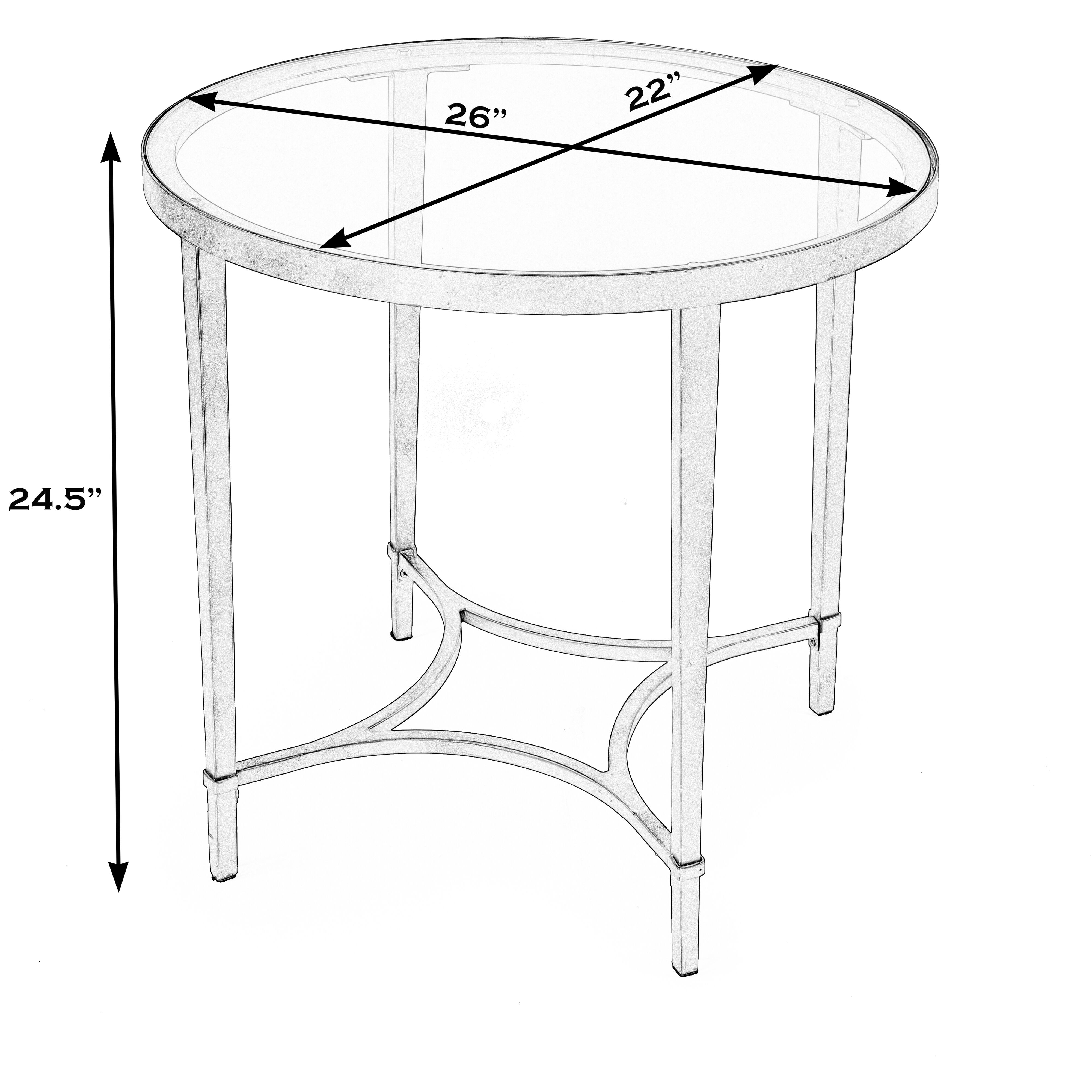 Butler Loft Monica Gold 26 X 25 inch Antique Gold Accent Table, Oval