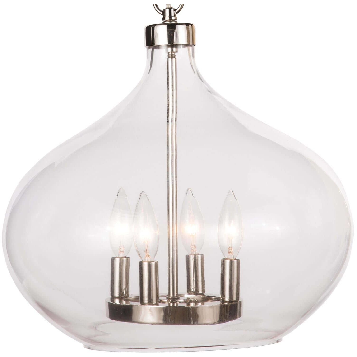 Dover 4 Light 15.75 inch Polished Nickel Pendant Ceiling Light