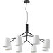 Canada 8 Light 37.4 inch Black and White Chandelier Ceiling Light
