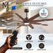 Atlas Ariella-LK 64 inch Textured Bronze with Walnut Tone Blades Ceiling Fan