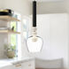 Rise LED 5.75 inch Black Pendant Ceiling Light in Black and Clear