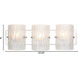Brilliance 3 Light 23.25 inch Chrome Bath Vanity Light Wall Light