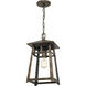 Merle 1 Light 9 inch Statuary Bronze Outdoor Hanging Lantern, Large