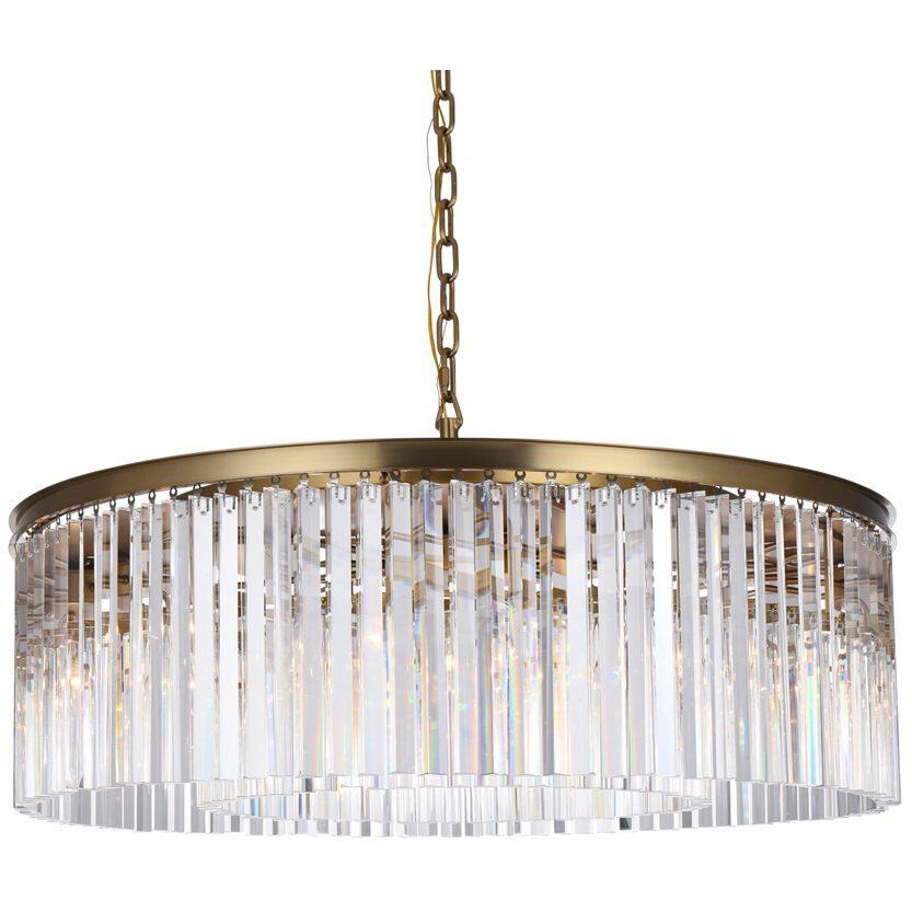 Sydney 10 Light 43.5 inch Satin Gold Chandelier Ceiling Light