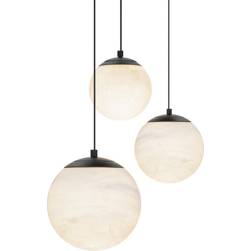 Pisces 3 Light 12 inch Black Pendant Ceiling Light