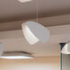 Papillons LED 36 inch Satin Black Pendant Ceiling Light in Satin White