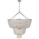 AERIN Jacqueline 12 Light 32.25 inch Burnished Silver Leaf Two-Tier Chandelier Ceiling Light in Clear Glass