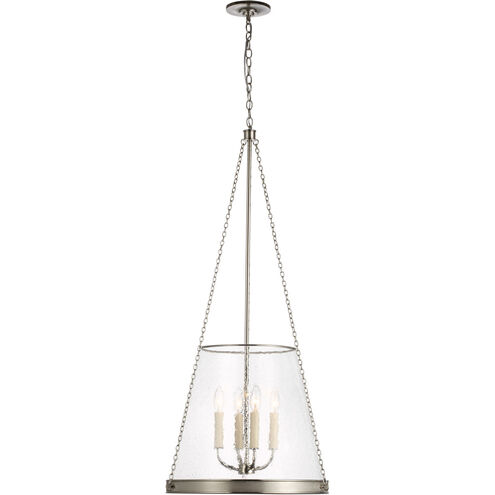 Marie Flanigan Reese LED 20 inch Polished Nickel Pendant Ceiling Light in Clear Glass