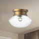 Alora Mood Marcel 1 Light 10.88 inch Aged Gold Flush Mount Ceiling Light