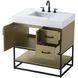 Caroline 32 X 34 inch Honey Brown Bathroom Vanity Cabinet