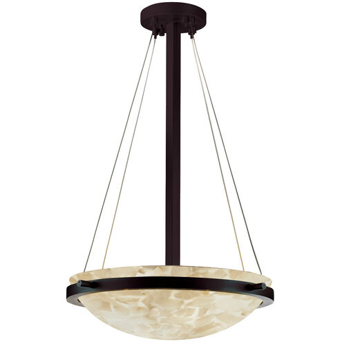 Alabaster Rocks 3 Light 21 inch Matte Black Pendant Ceiling Light in Incandescent, Bowl