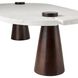 Delaney 52 X 24 inch White Marble and Umber Mango Wood Coffee Table