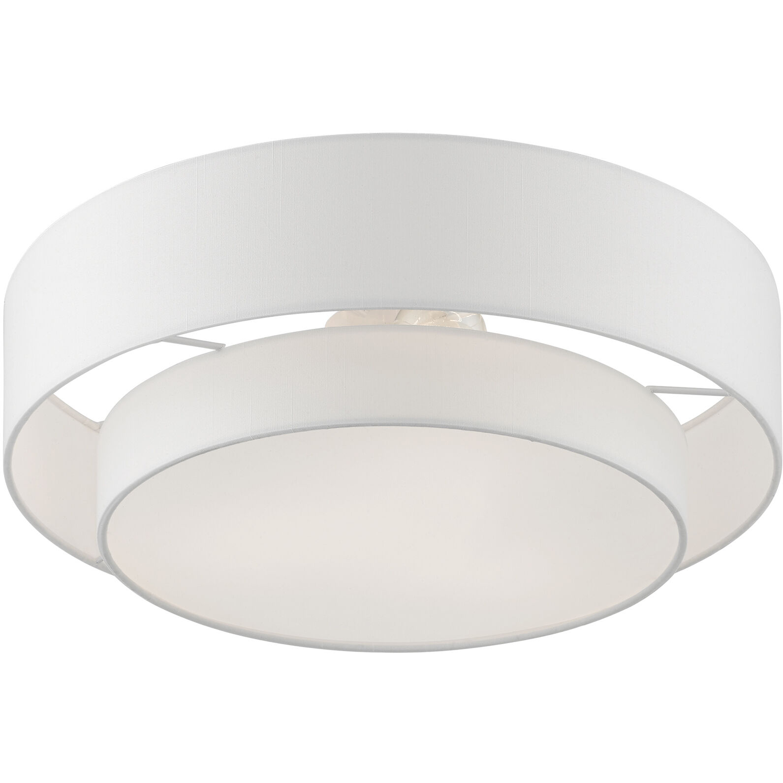 Meridian 3 Light 18 inch Brushed Nickel Semi-Flush Ceiling Light