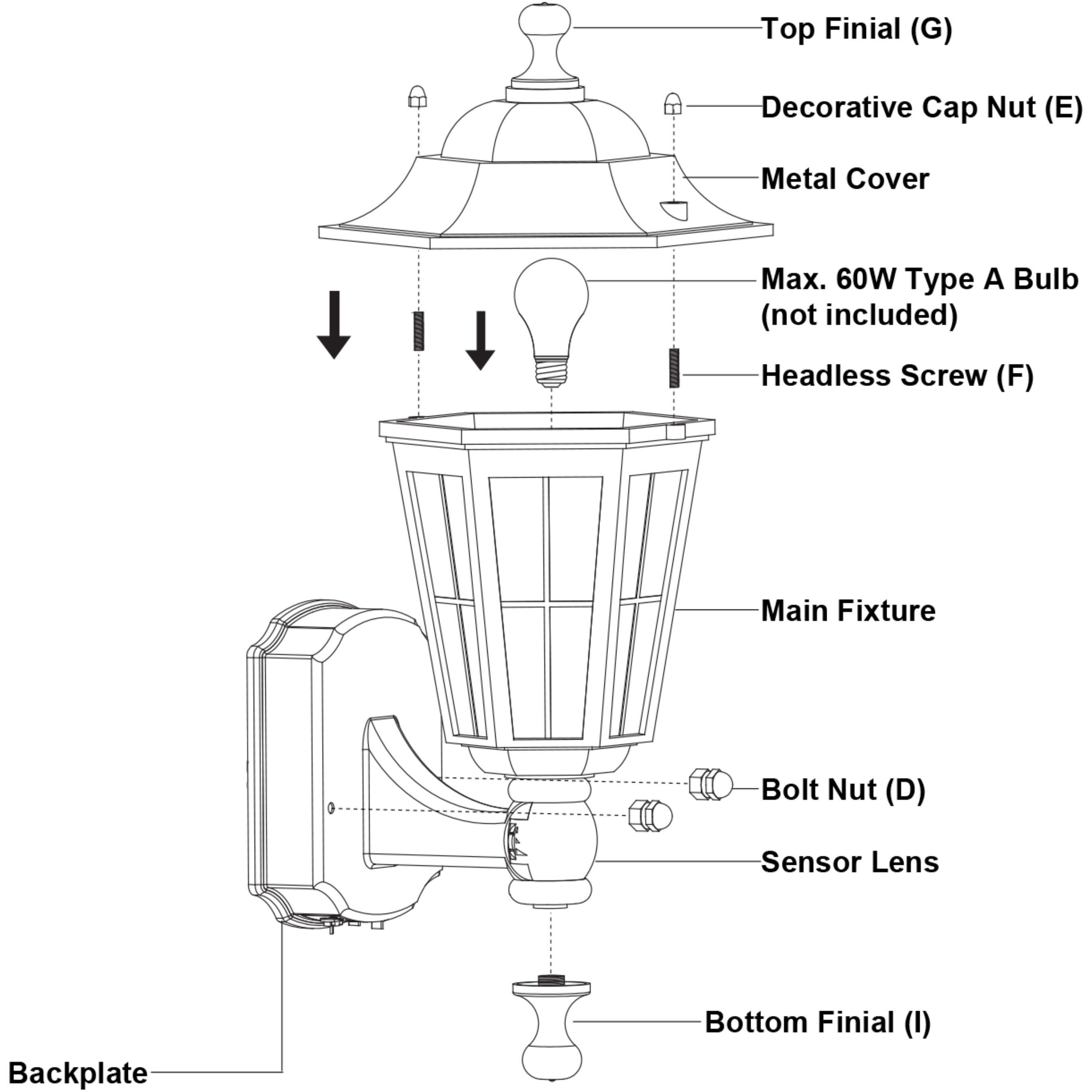 York Weathered Bronze Outdoor Motion Sensor