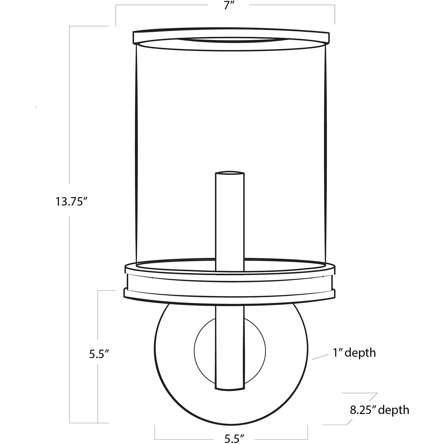 Adria 1 Light 7 inch Polished Nickel Wall Sconce Wall Light