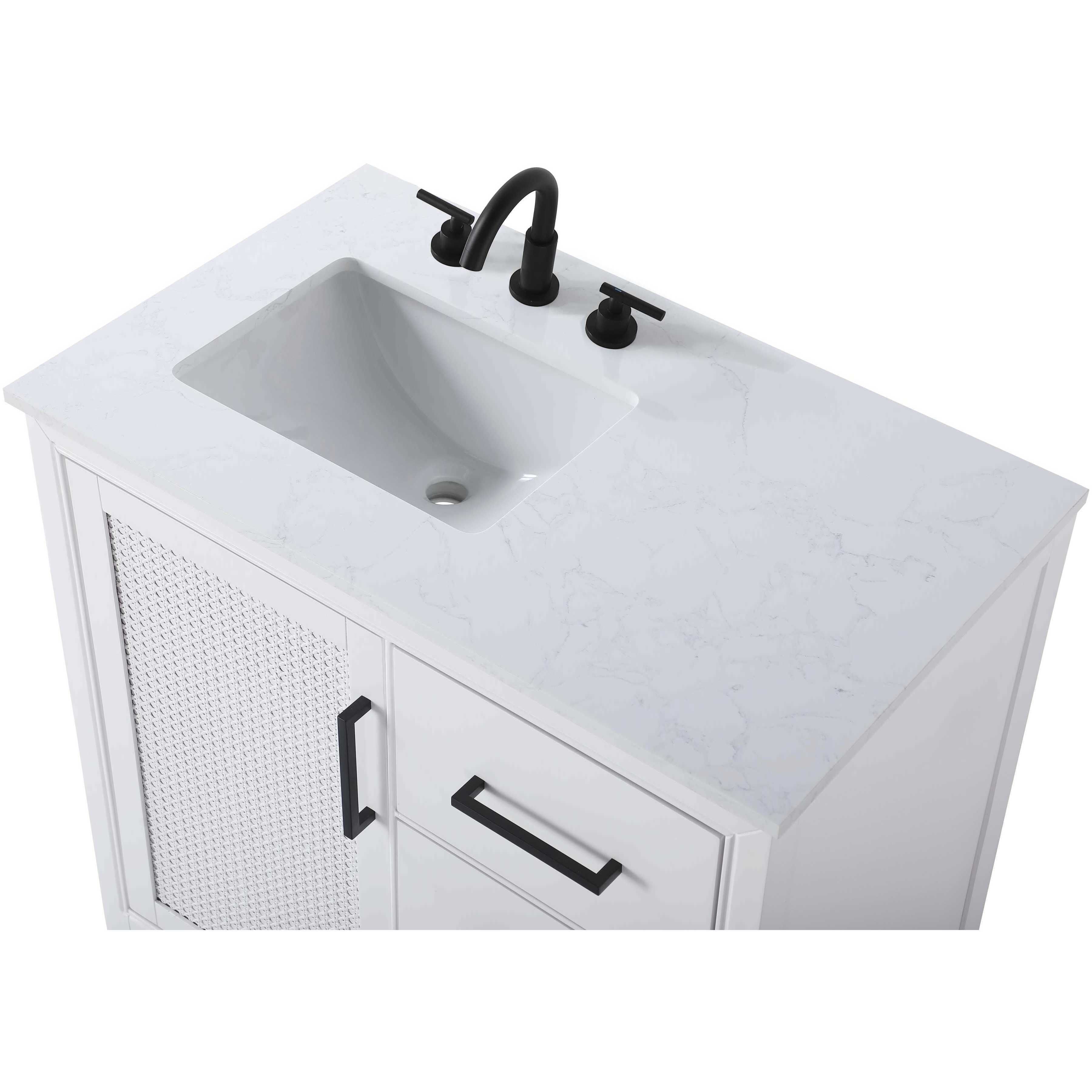 Alina 36 X 34 inch White Bathroom Vanity Cabinet