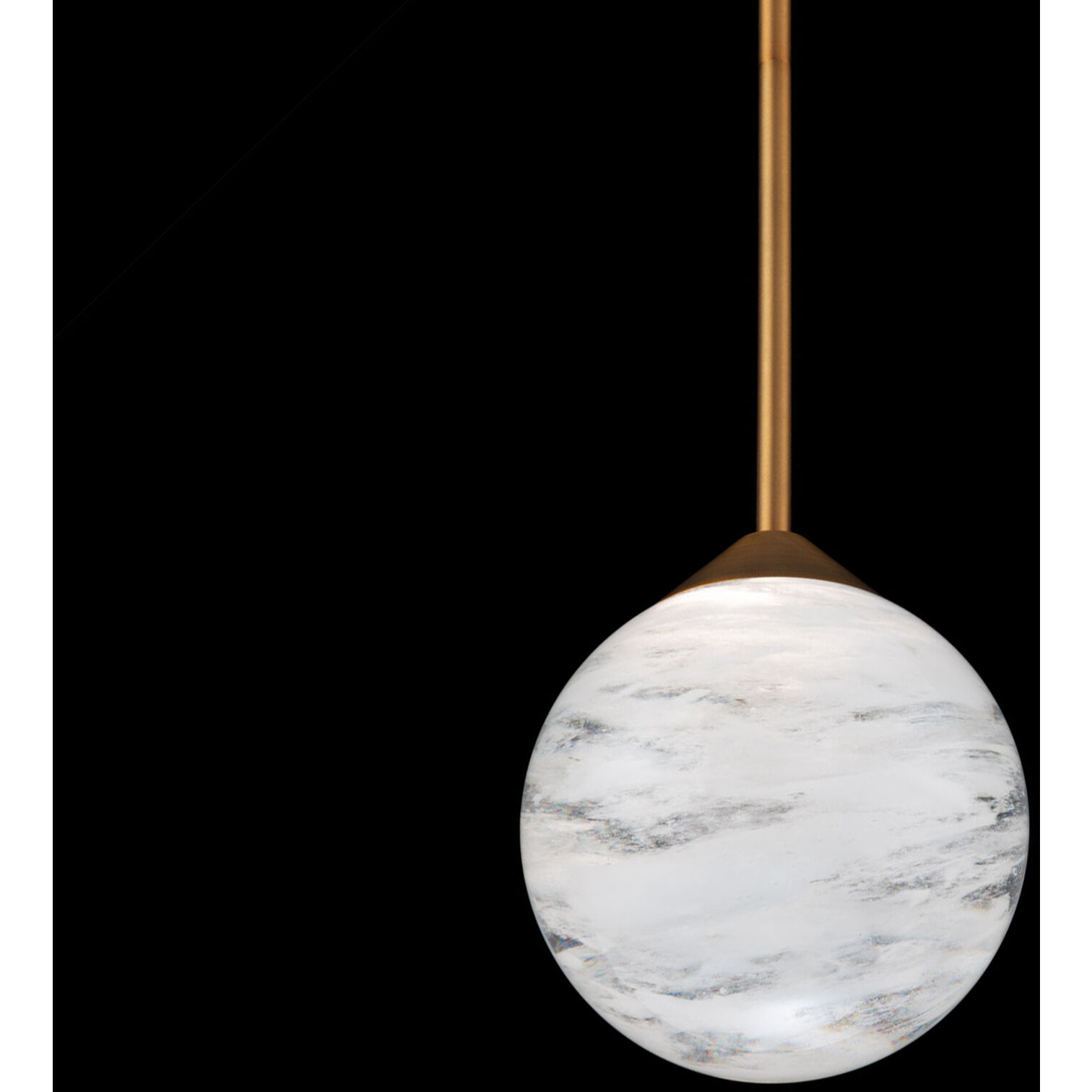 Quest LED 7.13 inch Aged Brass Mini Pendant Ceiling Light, Beyond