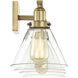 Drake 4 Light 38 inch Warm Brass Bathroom Vanity Light Wall Light, Essentials