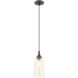 Art Glass 1 Light 6 inch English Bronze Mini Pendant Ceiling Light