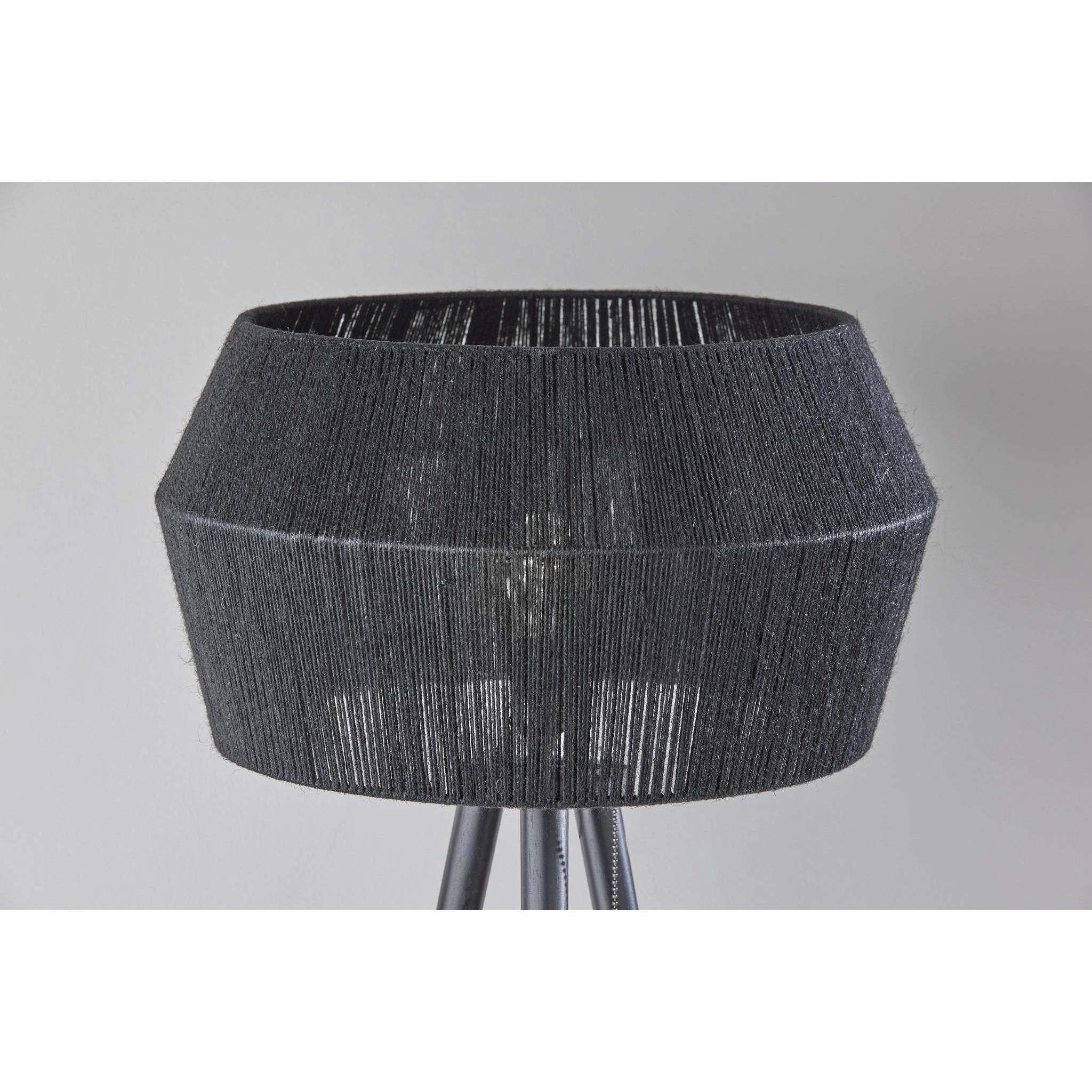 Montana 61 inch 150.00 watt Black Wood Floor Lamp Portable Light