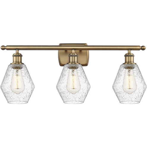 Ballston Cindyrella 3 Light 26 inch Brushed Brass Bath Vanity Light Wall Light in Incandescent, Seedy Glass