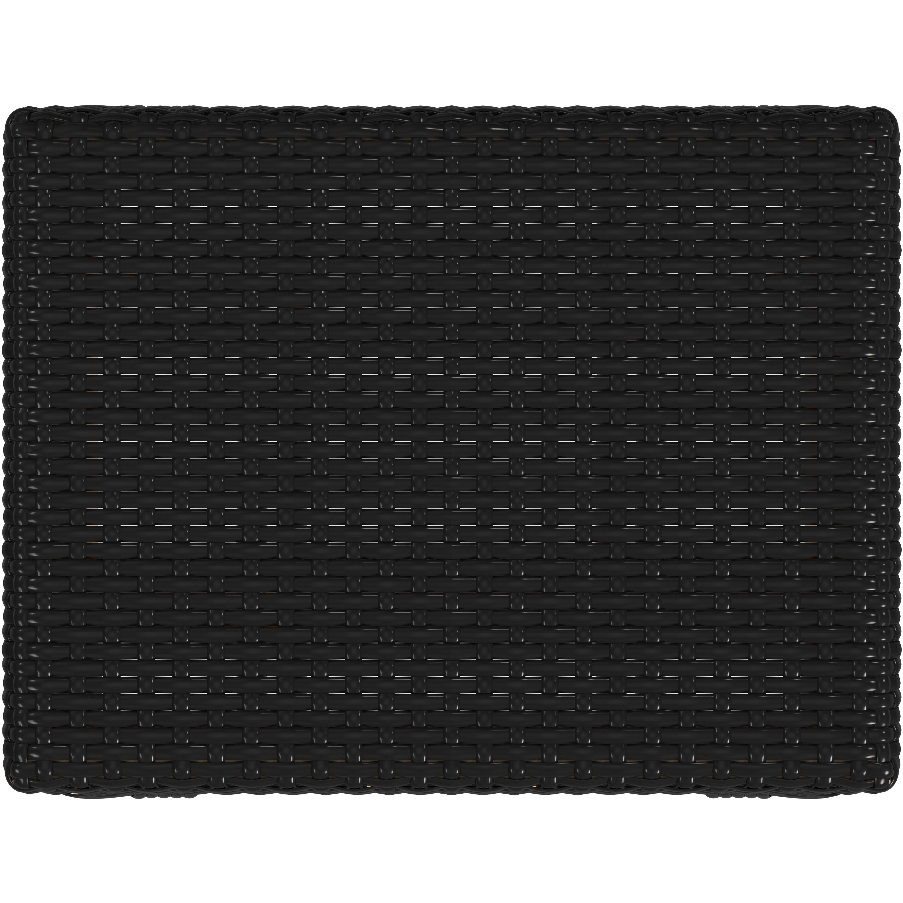 Robias Rectangular Rattan 24.5" Counter Stool in Black