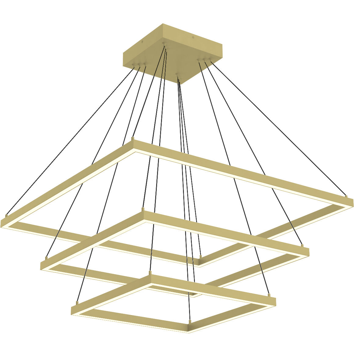 Piazza LED 31.5 inch Brushed Gold Chandelier Ceiling Light