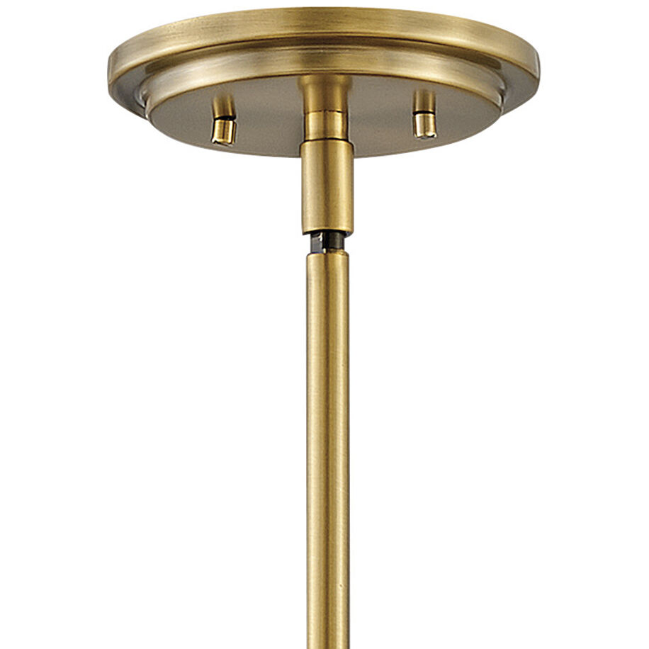 Argo LED 20 inch Polished White with Lacquered Brass Indoor Pendant Ceiling Light