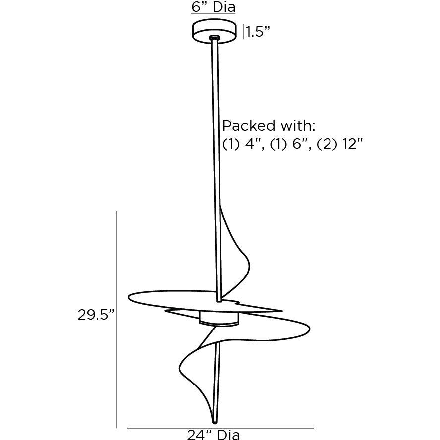 Renly 1 Light 24 inch Pale Gold Leaf Pendant Ceiling Light