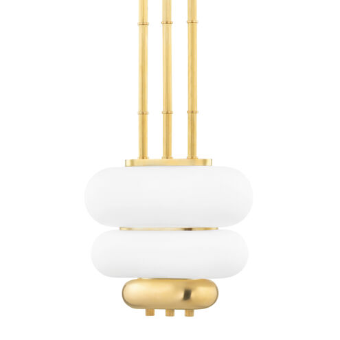 Palisade 2 Light 11.75 inch Aged Brass Pendant Ceiling Light