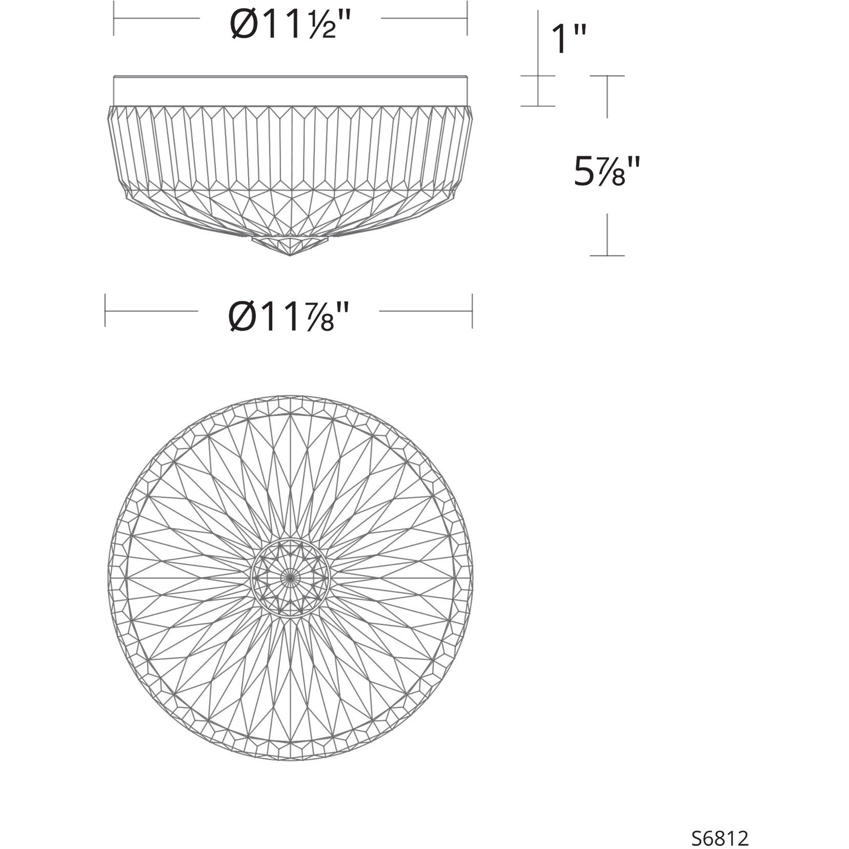 Regina LED 11.9 inch Polished Nickel Flush Mount Ceiling Light, Schonbek Signature