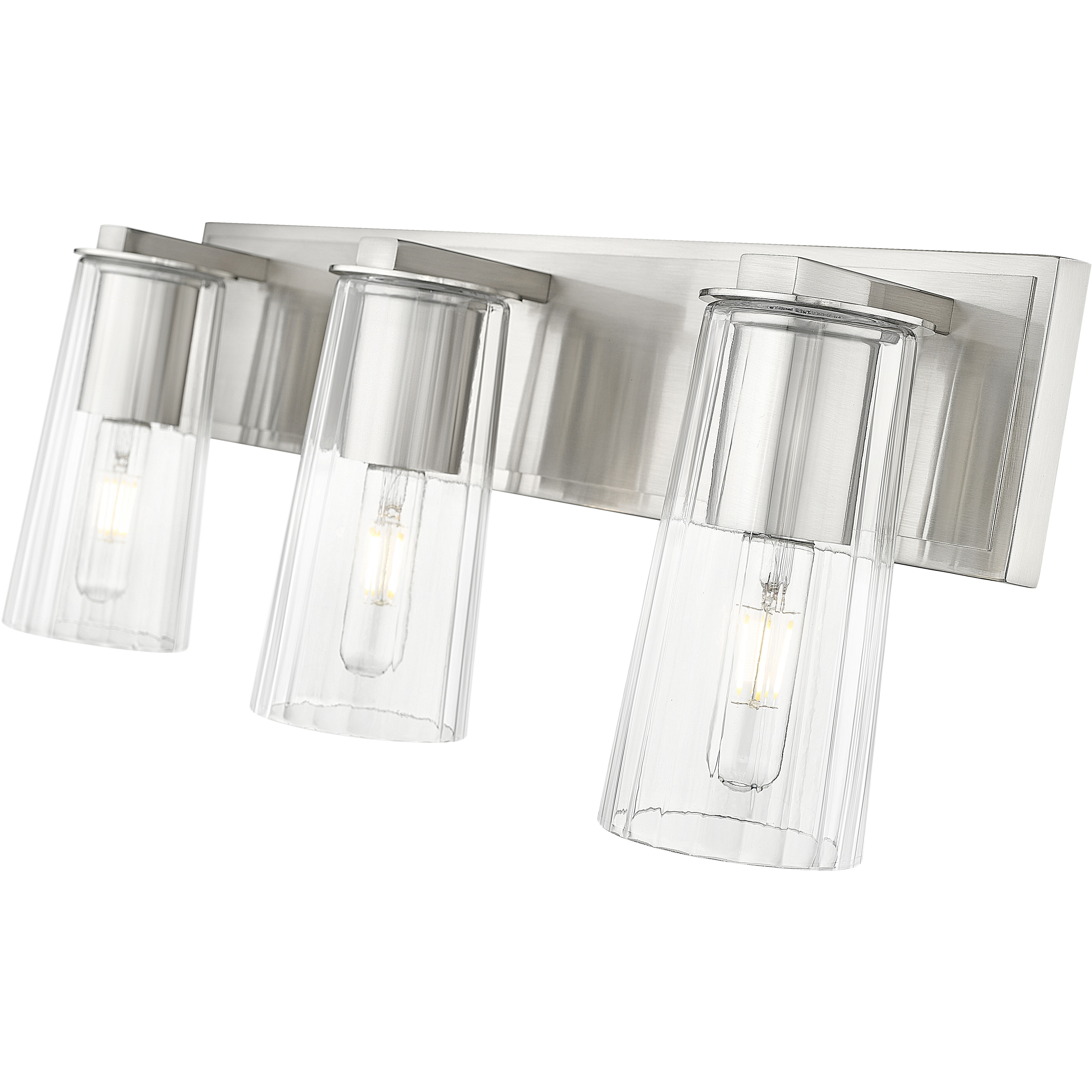 Titus 3 Light 24 inch Brushed Nickel Bath Vanity Light Wall Light