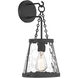 Crawford 1 Light 10 inch Matte Black Wall Sconce Wall Light