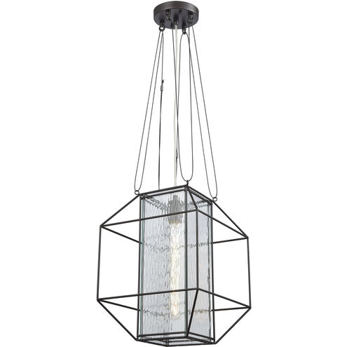 Waterbury 1 Light 12 inch Oil Rubbed Bronze with Clear Mini Pendant Ceiling Light
