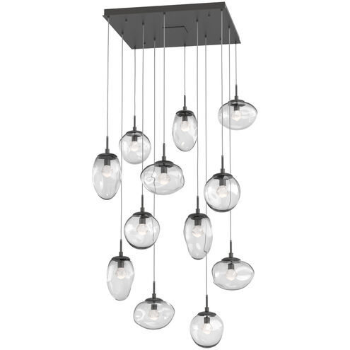 Cosmos LED LED Graphite Chandelier Ceiling Light, Square Multi-Port